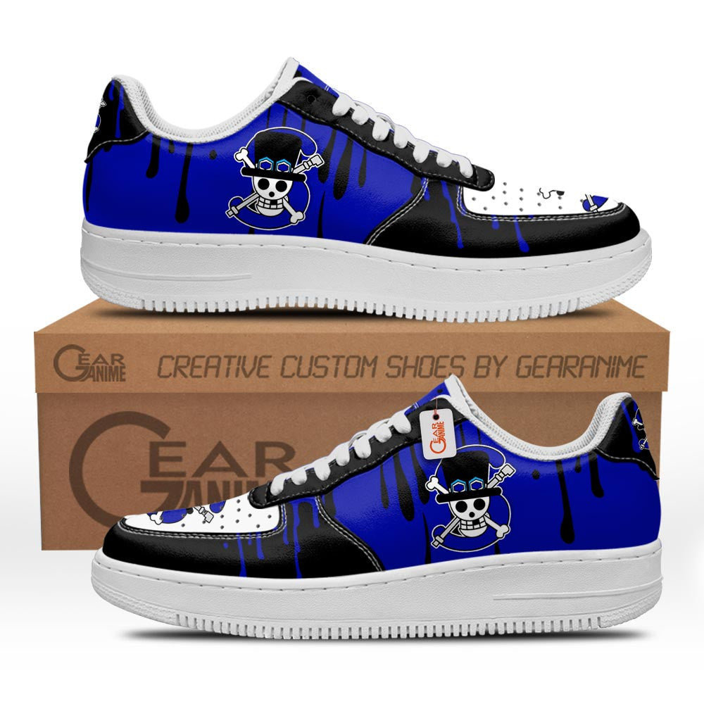 Baskets Anime Sabo Symbol en Cuir Chaussures Basses Unisexes Anime Manga