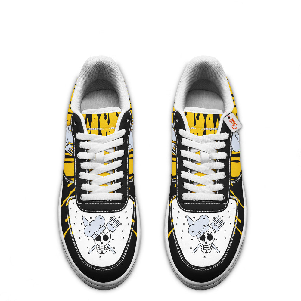 Baskets Anime Sanji Vinsmoke Symbol en Cuir Chaussures Basses Unisexes Anime Manga