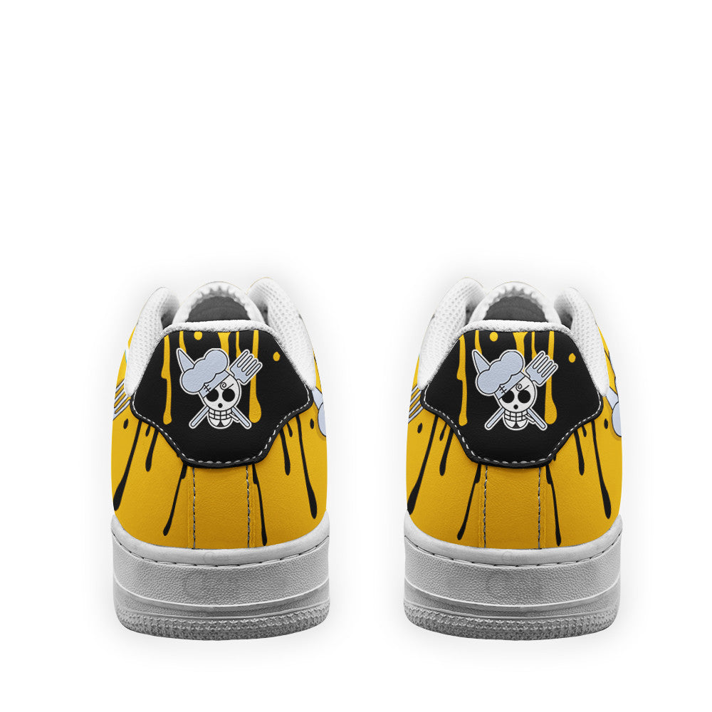 Baskets Anime Sanji Vinsmoke Symbol en Cuir Chaussures Basses Unisexes Anime Manga