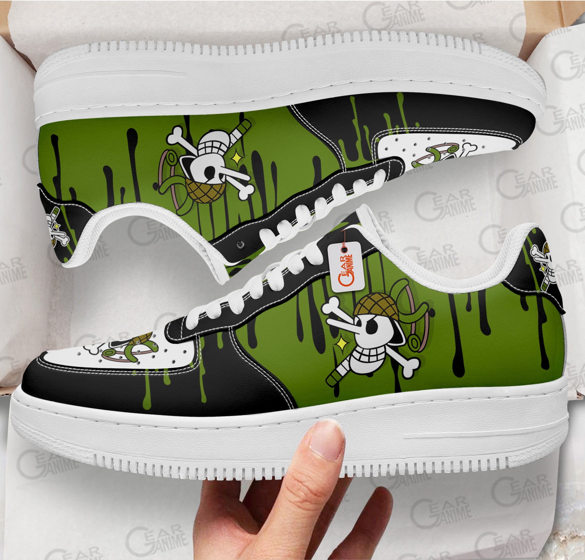 Baskets Anime Usopp Symbol en Cuir Chaussures Basses Unisexes Anime Manga