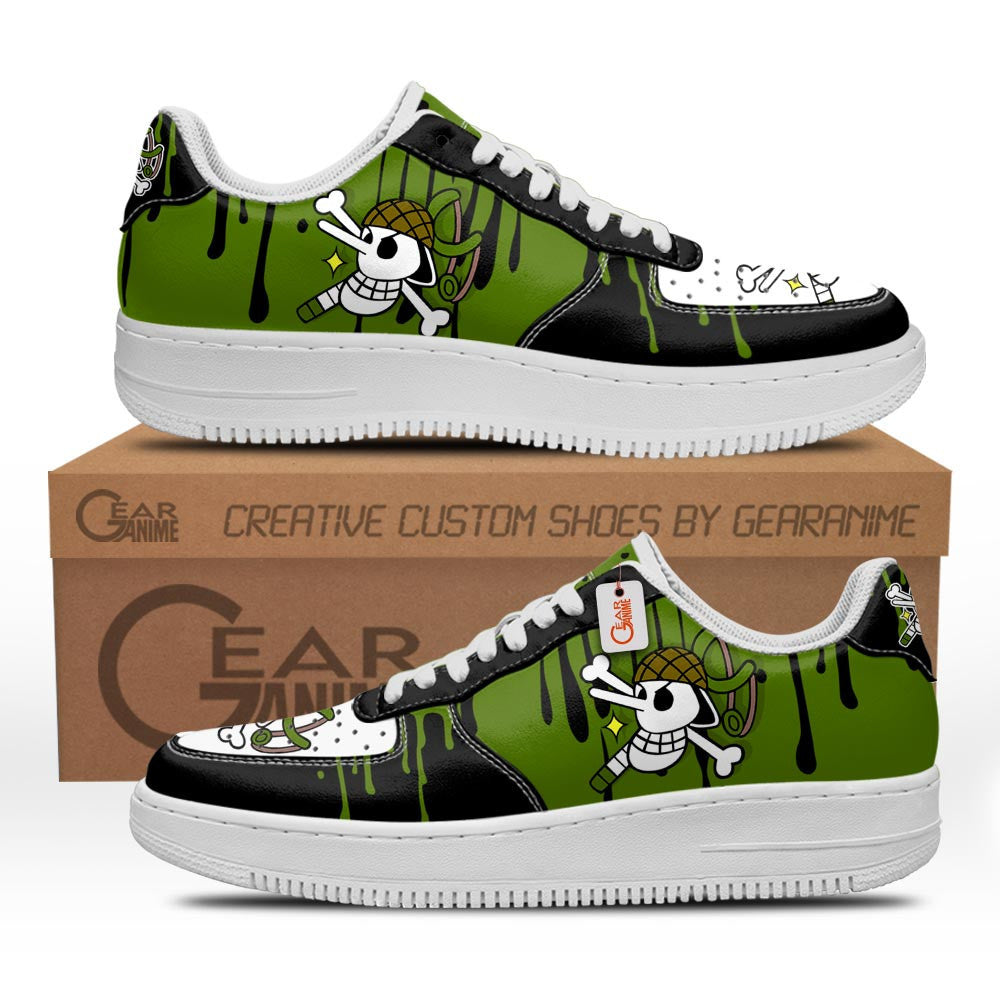 Baskets Anime Usopp Symbol en Cuir Chaussures Basses Unisexes Anime Manga
