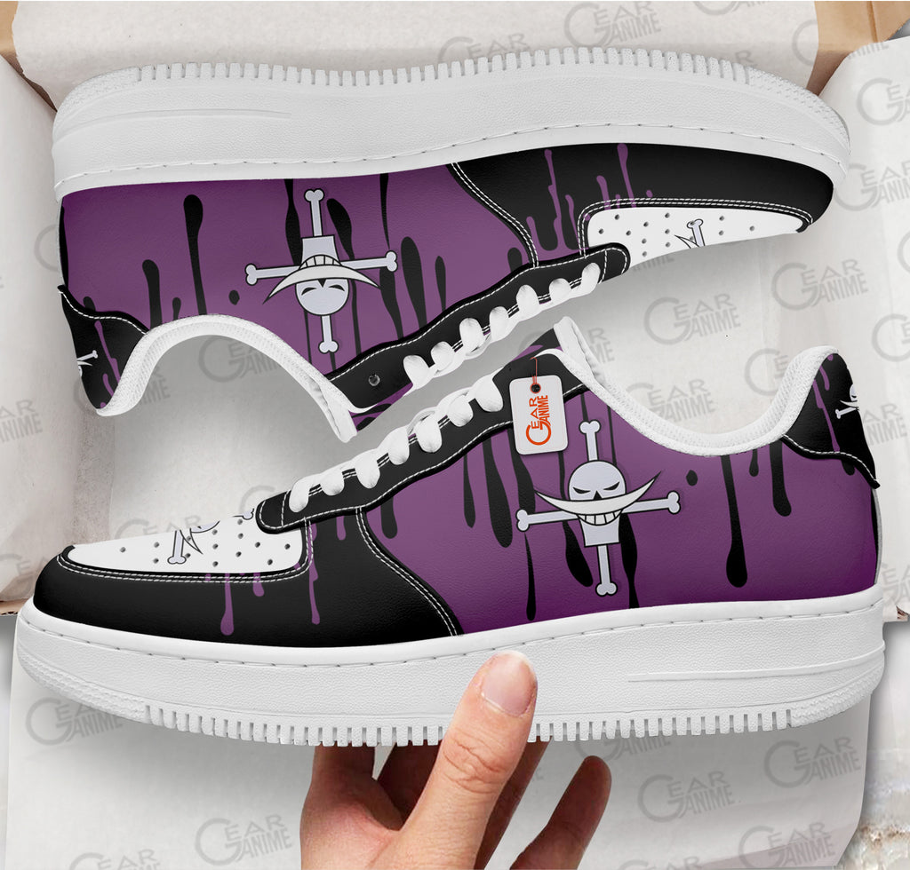 Baskets Anime Edward Newgate Symbol en Cuir Chaussures Basses Unisexes Anime Manga