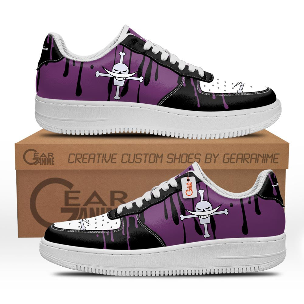 Baskets Anime Edward Newgate Symbol en Cuir Chaussures Basses Unisexes Anime Manga