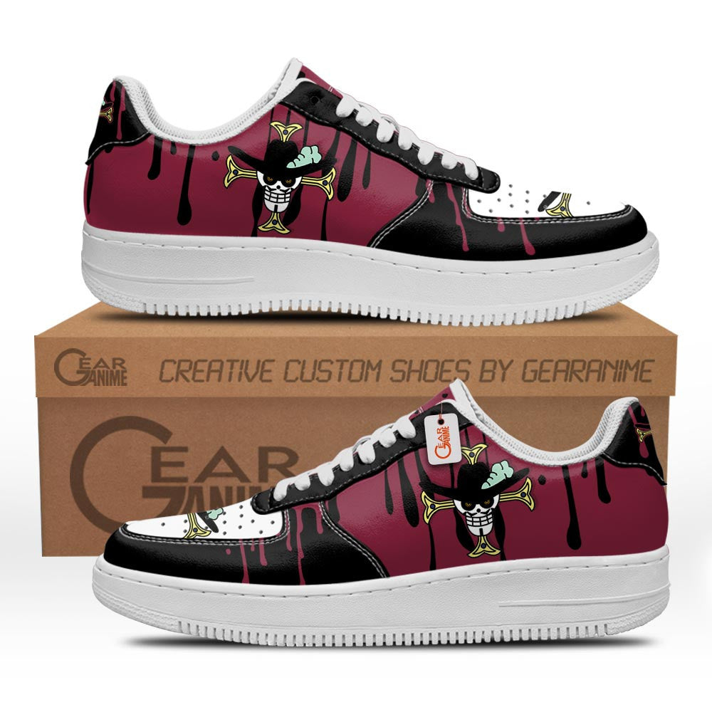 Baskets Anime Dracule Mihawk Symbol en Cuir Chaussures Basses Unisexes Anime Manga