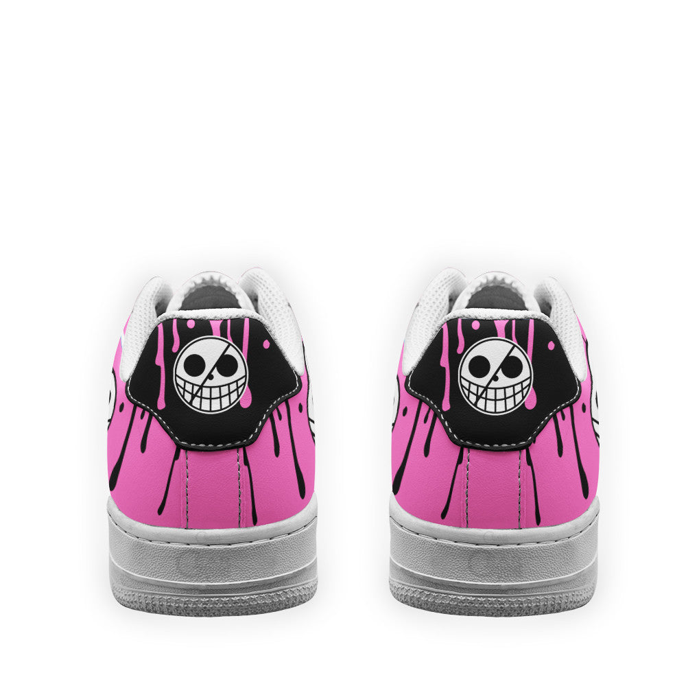 Baskets Anime Donquixote Doflamingo Symbol en Cuir Chaussures Basses Unisexes Anime Manga