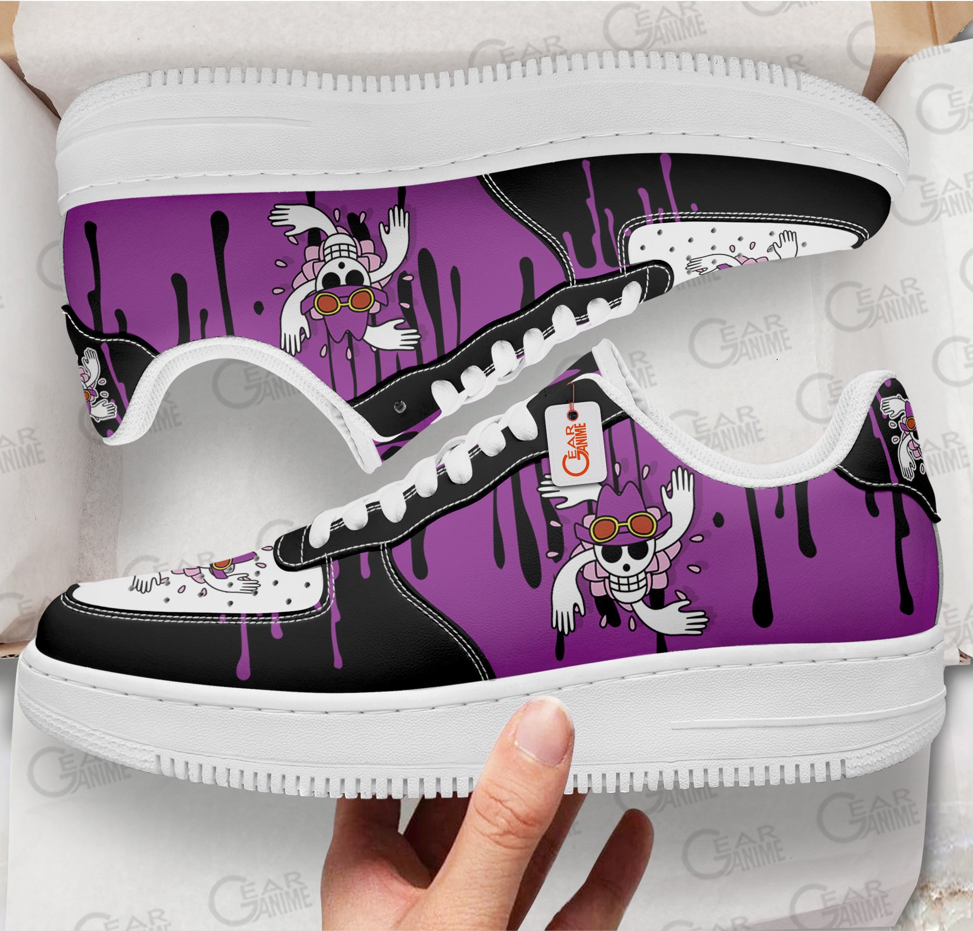 Baskets Anime Nico Robin Symbol en Cuir Chaussures Basses Unisexes Anime Manga