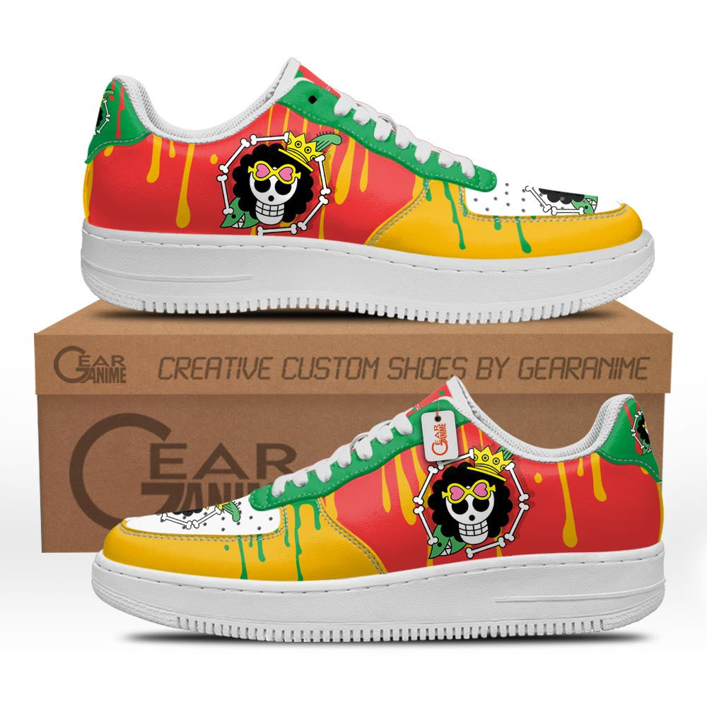 Baskets Anime Brook Jolly Roge en Cuir Chaussures Basses Unisexes Anime Manga