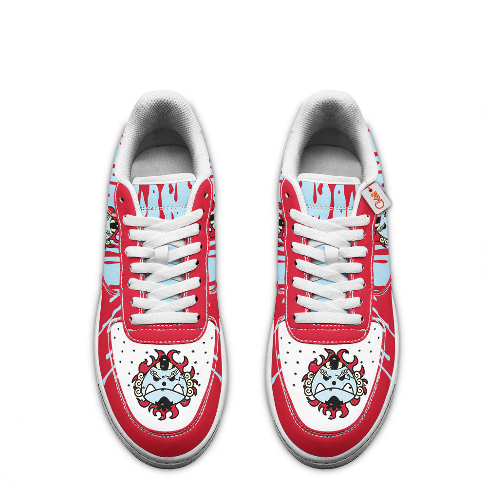 Baskets Anime Jinbe Symbol en Cuir Chaussures Basses Unisexes Anime Manga