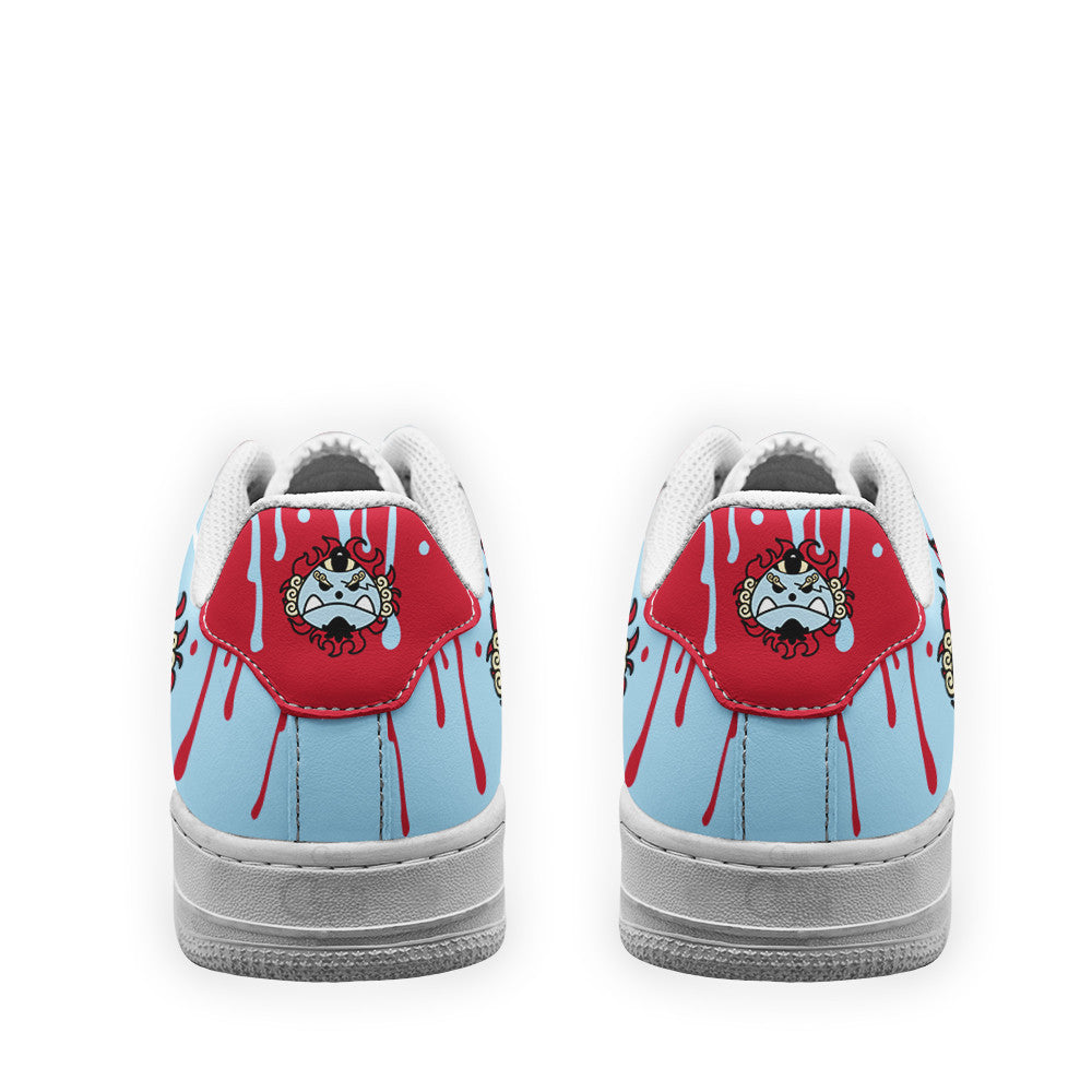 Baskets Anime Jinbe Symbol en Cuir Chaussures Basses Unisexes Anime Manga