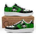 Baskets Anime Zoro Roronoa Symbol en Cuir Chaussures Basses Unisexes One Piece
