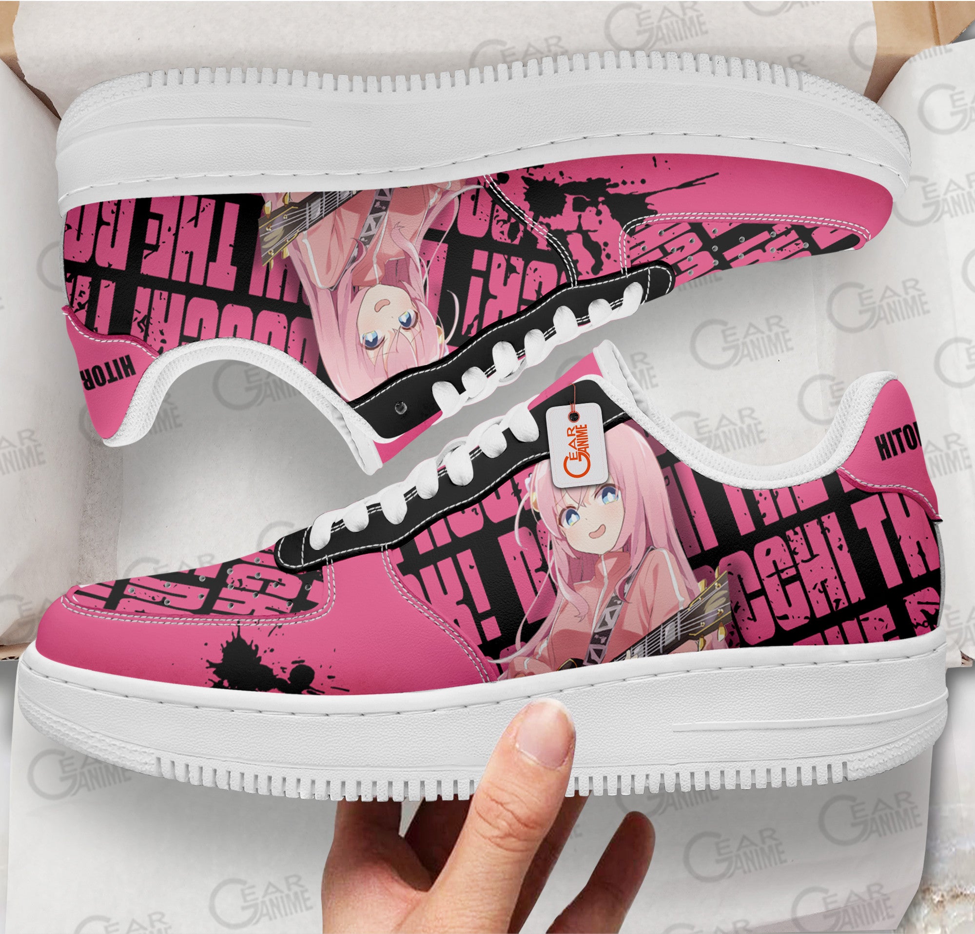 Baskets Anime Hitori Gotoh en Cuir Chaussures Basses Unisexes Anime Manga