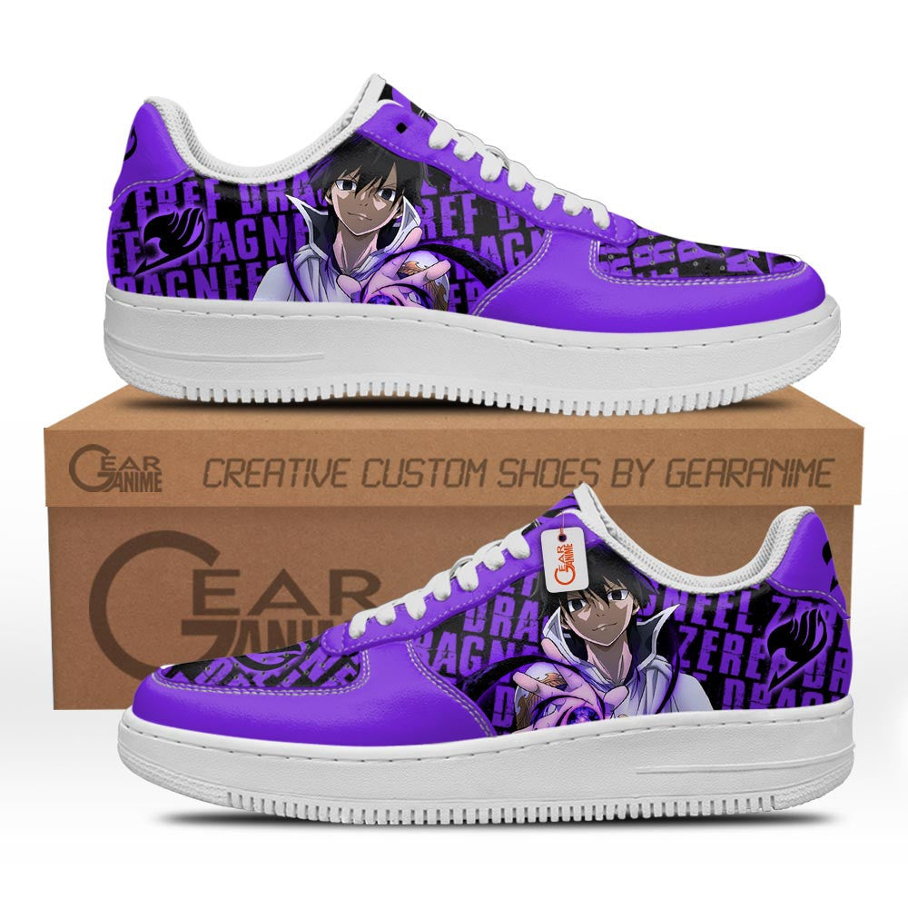 Baskets Anime Zeref Dragneel en Cuir Chaussures Basses Unisexes Anime Manga