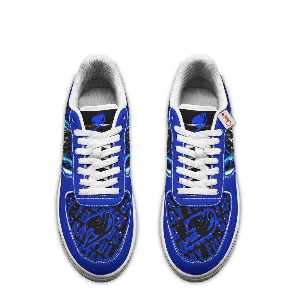 Baskets Anime Gray Fullbuster en Cuir Chaussures Basses Unisexes Anime Manga