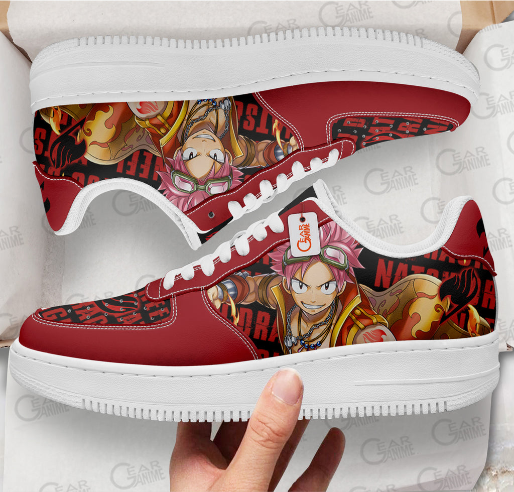 Baskets Anime Natsu Dragneel en Cuir Chaussures Basses Unisexes Anime Manga
