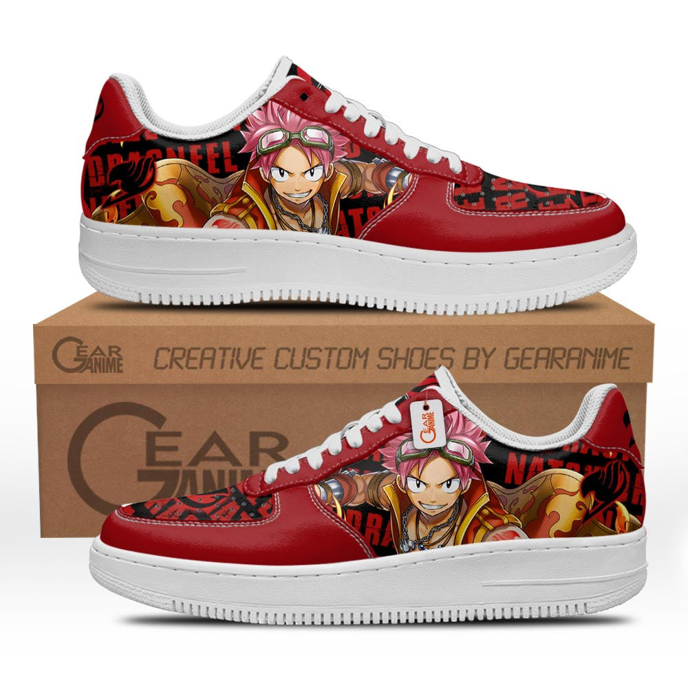 Baskets Anime Natsu Dragneel en Cuir Chaussures Basses Unisexes Anime Manga