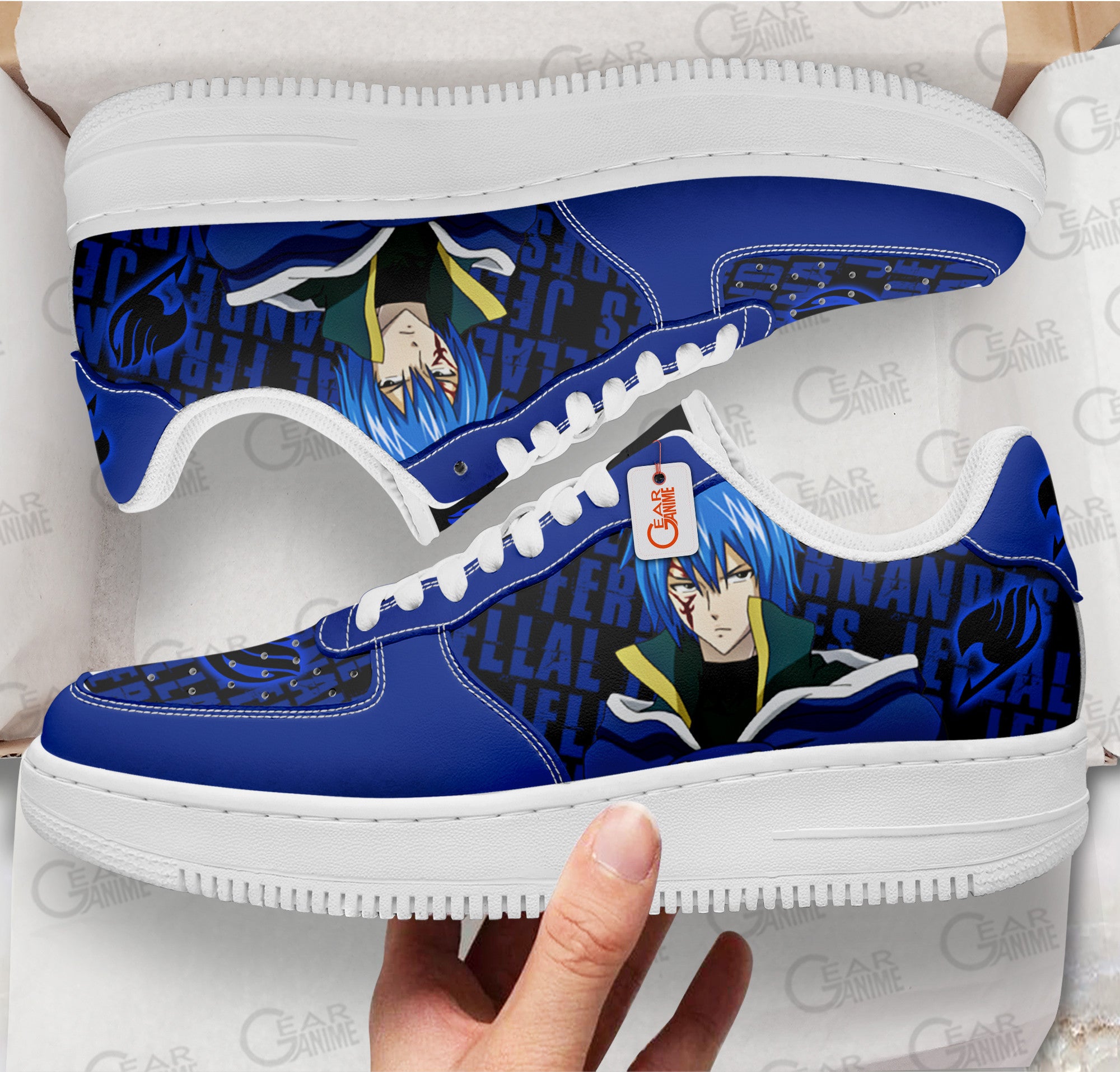 Baskets Anime Jellal Fernandes en Cuir Chaussures Basses Unisexes Anime Manga