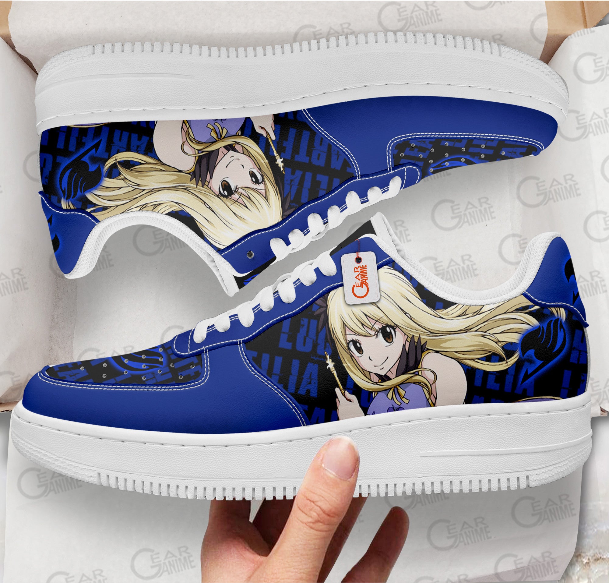 Baskets Anime Lucy Heartfilia en Cuir Chaussures Basses Unisexes Anime Manga