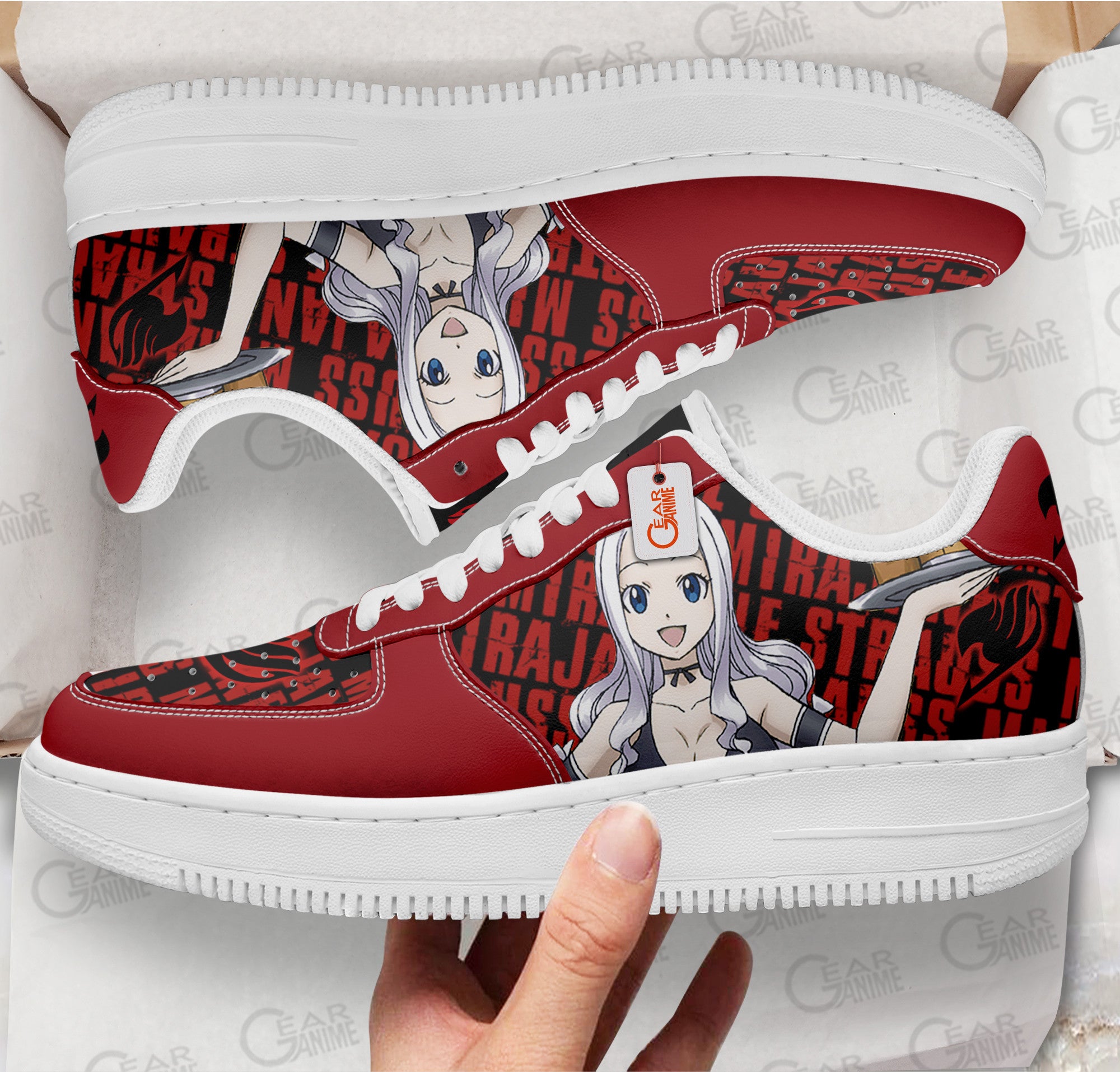 Baskets Anime Mirajane Strauss en Cuir Chaussures Basses Unisexes Anime Manga