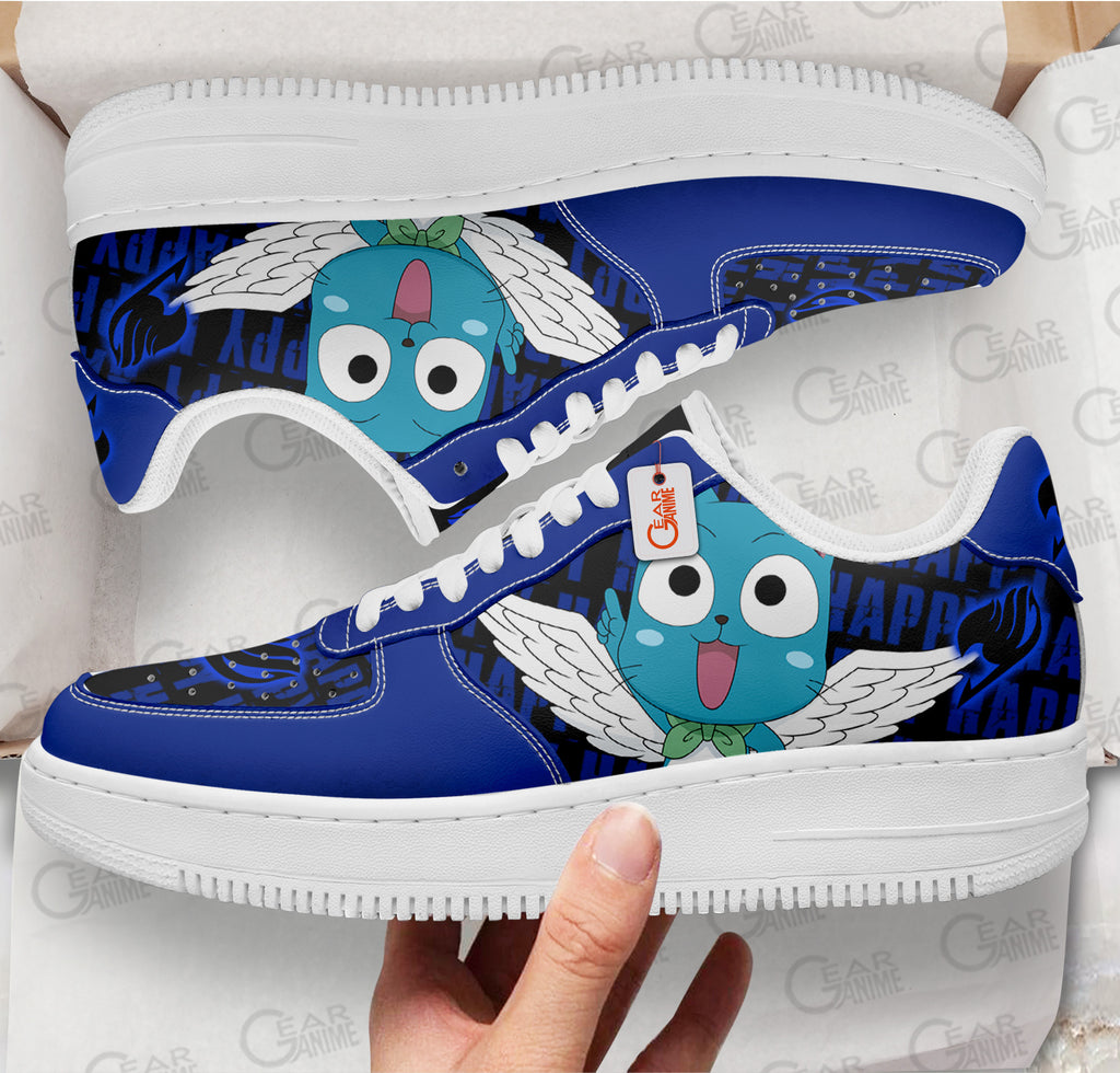 Baskets Anime Happy en Cuir Chaussures Basses Unisexes Anime Manga