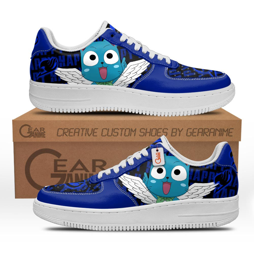 Baskets Anime Happy en Cuir Chaussures Basses Unisexes Anime Manga