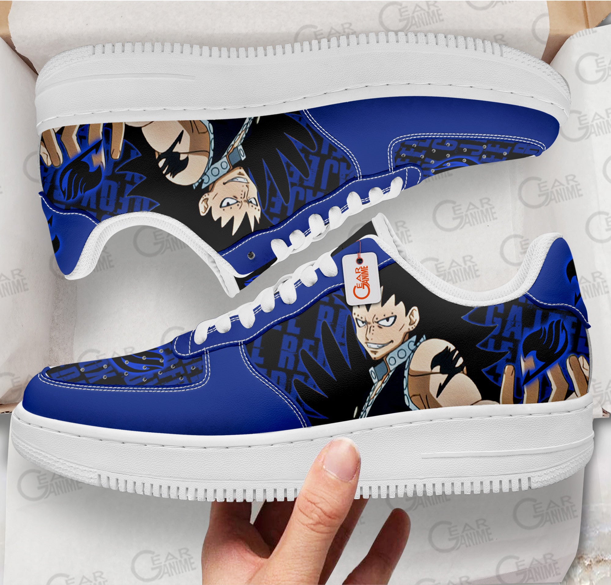 Baskets Anime Gajeel Redfox en Cuir Chaussures Basses Unisexes Anime Manga