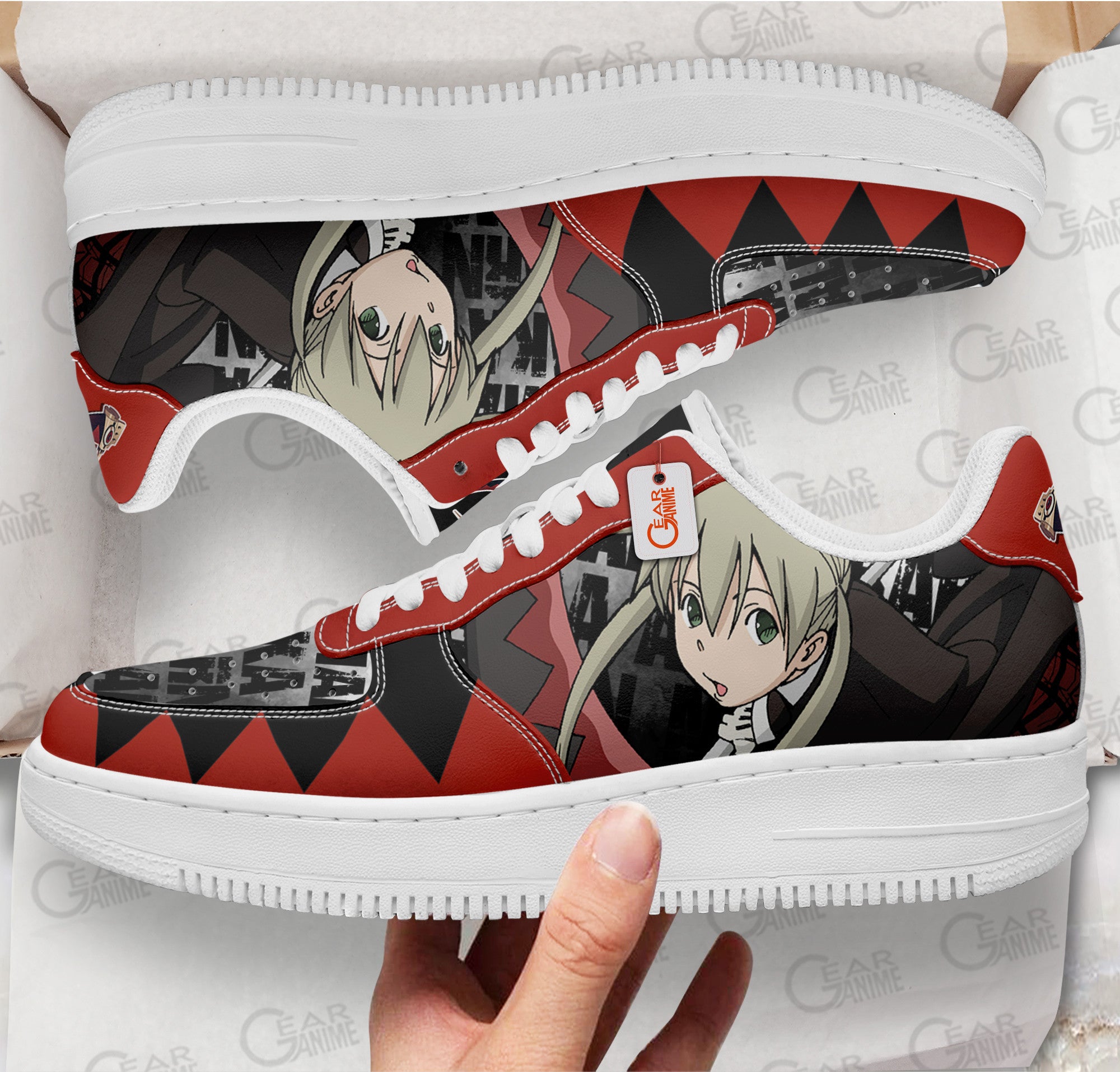 Baskets Anime Maka Albarn en Cuir Chaussures Basses Unisexes Anime Manga