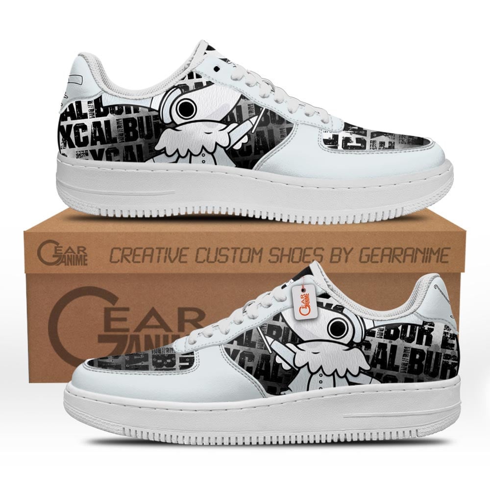 Baskets Anime Excalibur en Cuir Chaussures Basses Unisexes Anime Manga