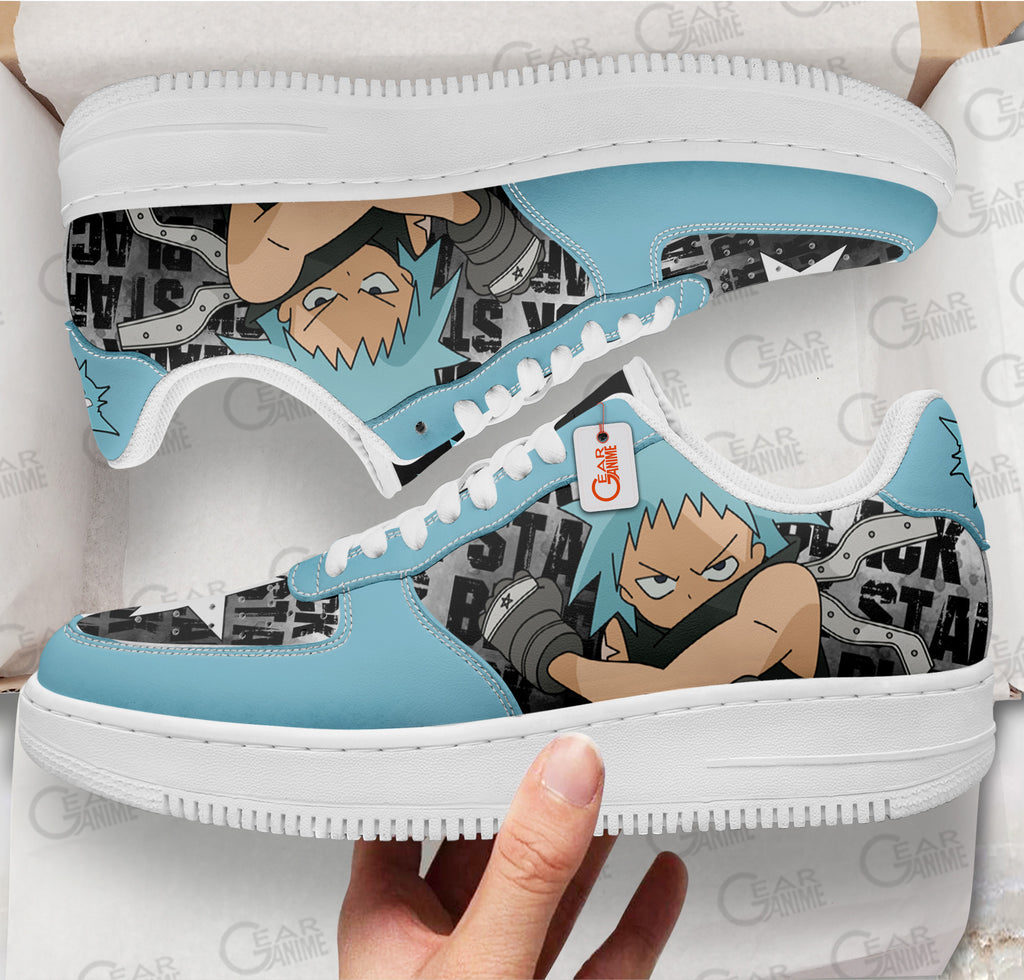 Baskets Anime Black Star en Cuir Chaussures Basses Unisexes Anime Manga