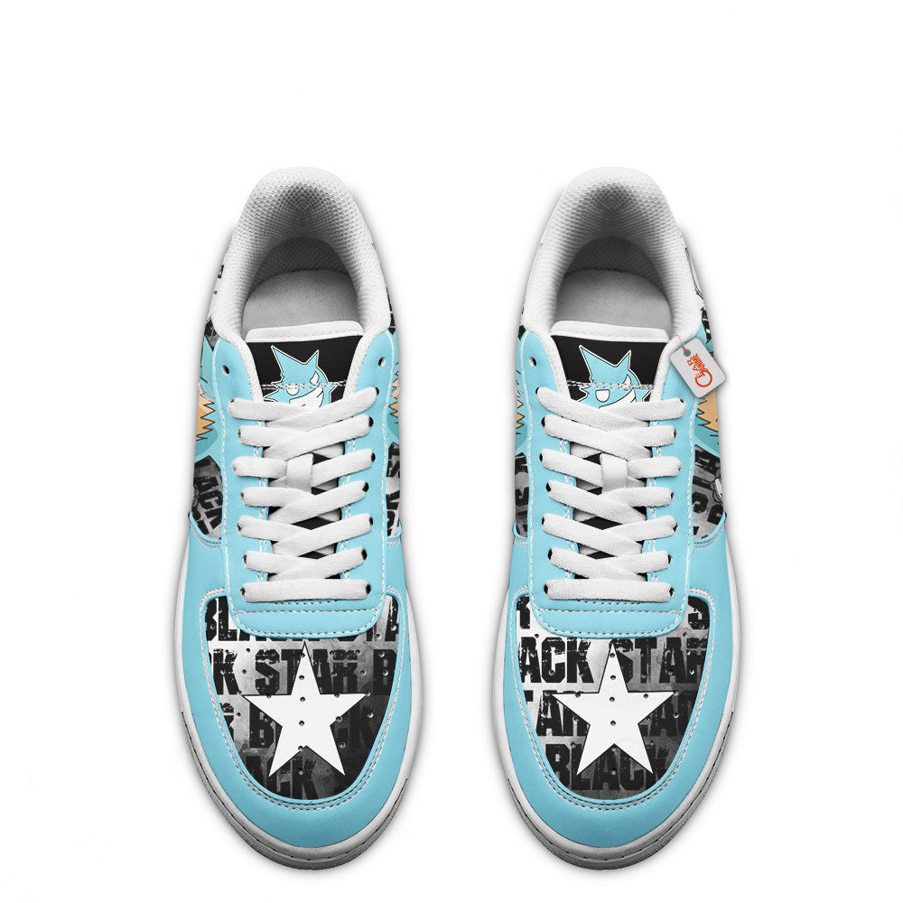 Baskets Anime Black Star en Cuir Chaussures Basses Unisexes Anime Manga