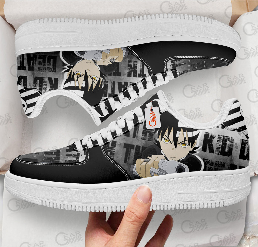 Baskets Anime Death the Kid en Cuir Chaussures Basses Unisexes Anime Manga
