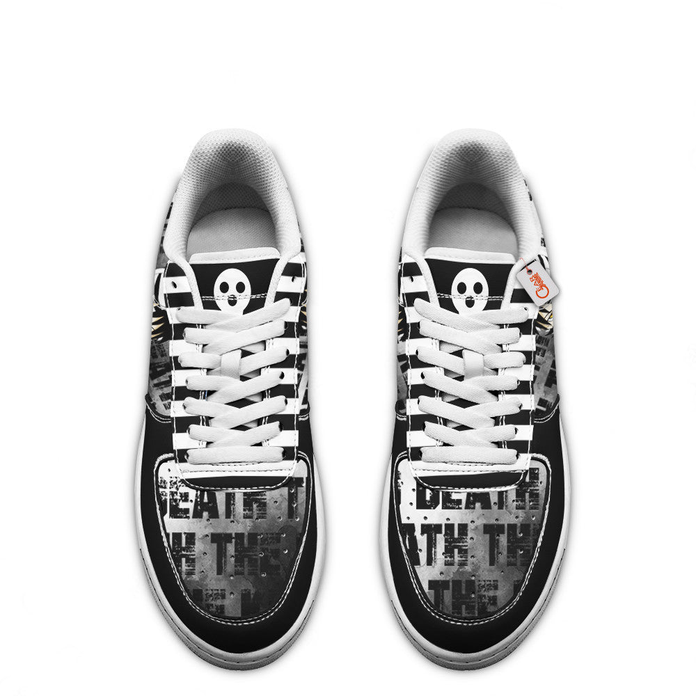 Baskets Anime Death the Kid en Cuir Chaussures Basses Unisexes Anime Manga