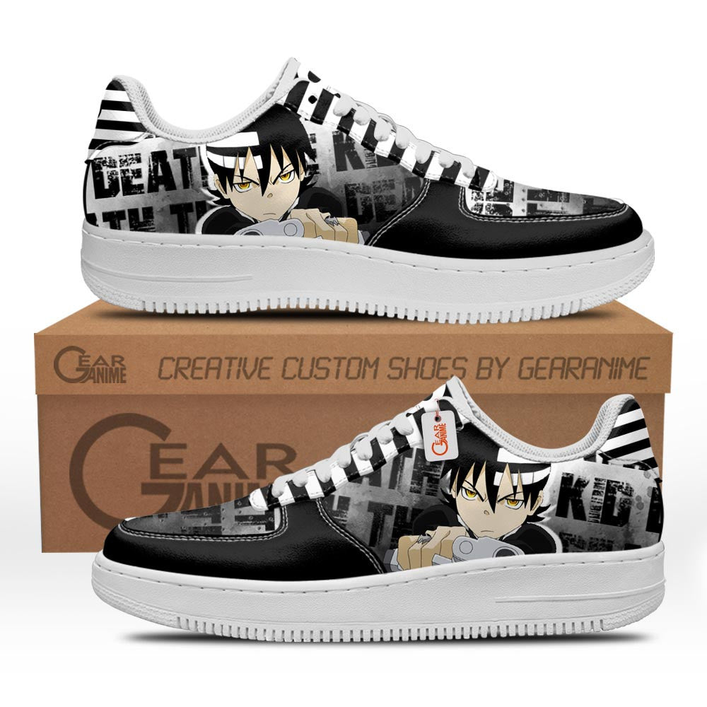 Baskets Anime Death the Kid en Cuir Chaussures Basses Unisexes Anime Manga