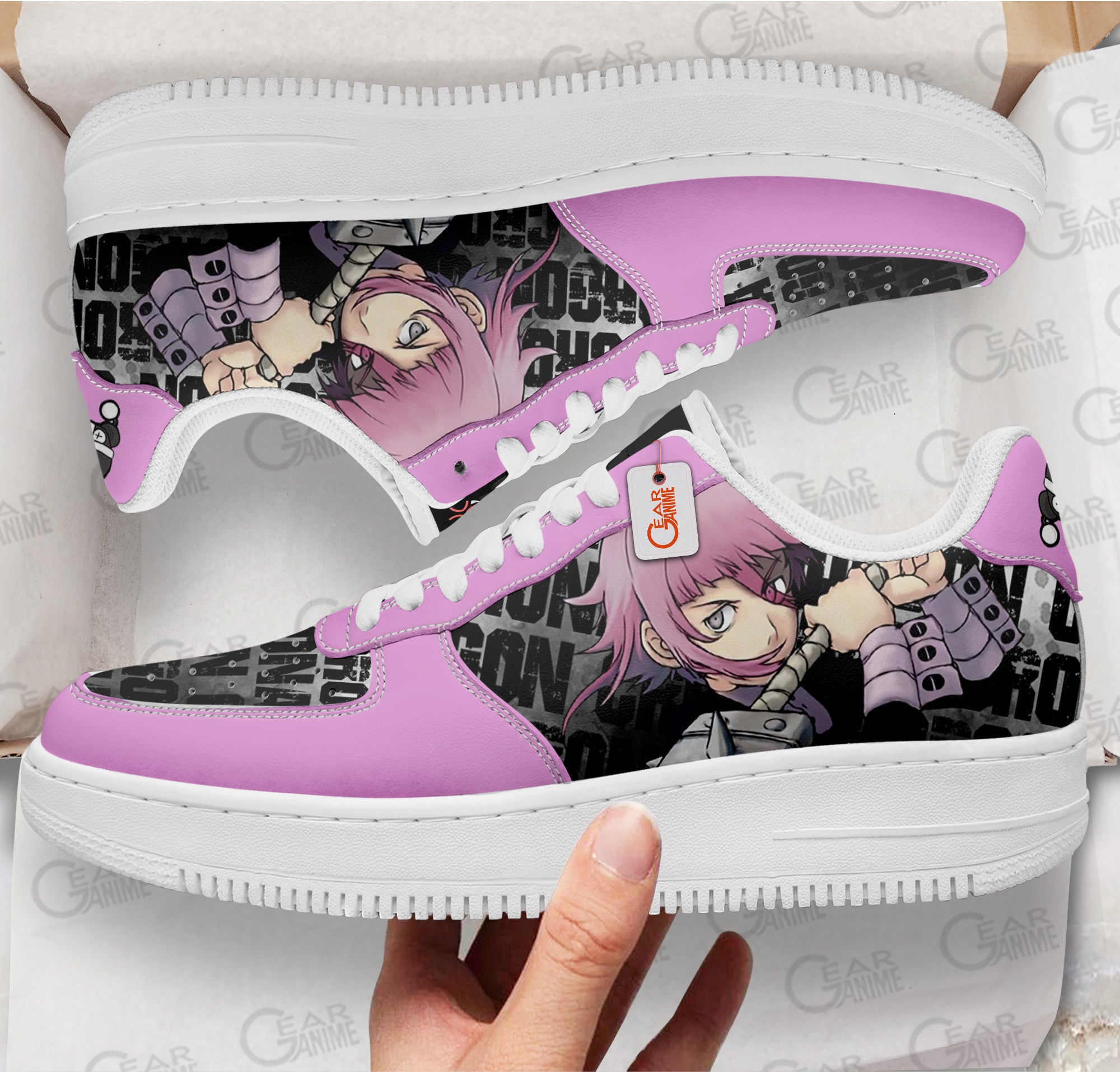 Baskets Anime Crona Gorgon en Cuir Chaussures Basses Unisexes Anime Manga