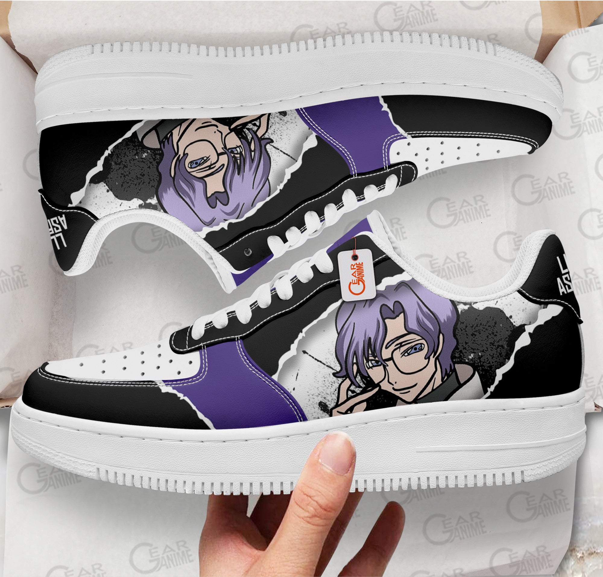 Baskets Anime Lloyd Asplund en Cuir Chaussures Basses Unisexes Anime Manga