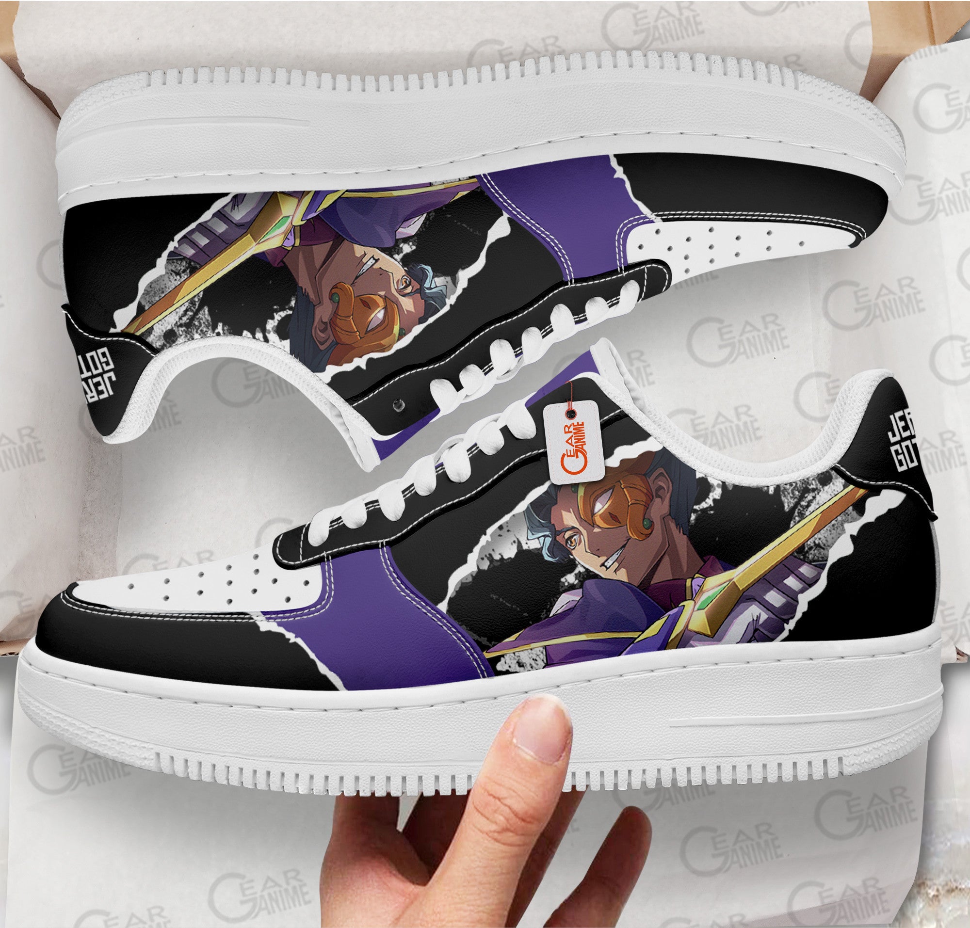 Baskets Anime Jeremiah Gottwald en Cuir Chaussures Basses Unisexes Anime Manga
