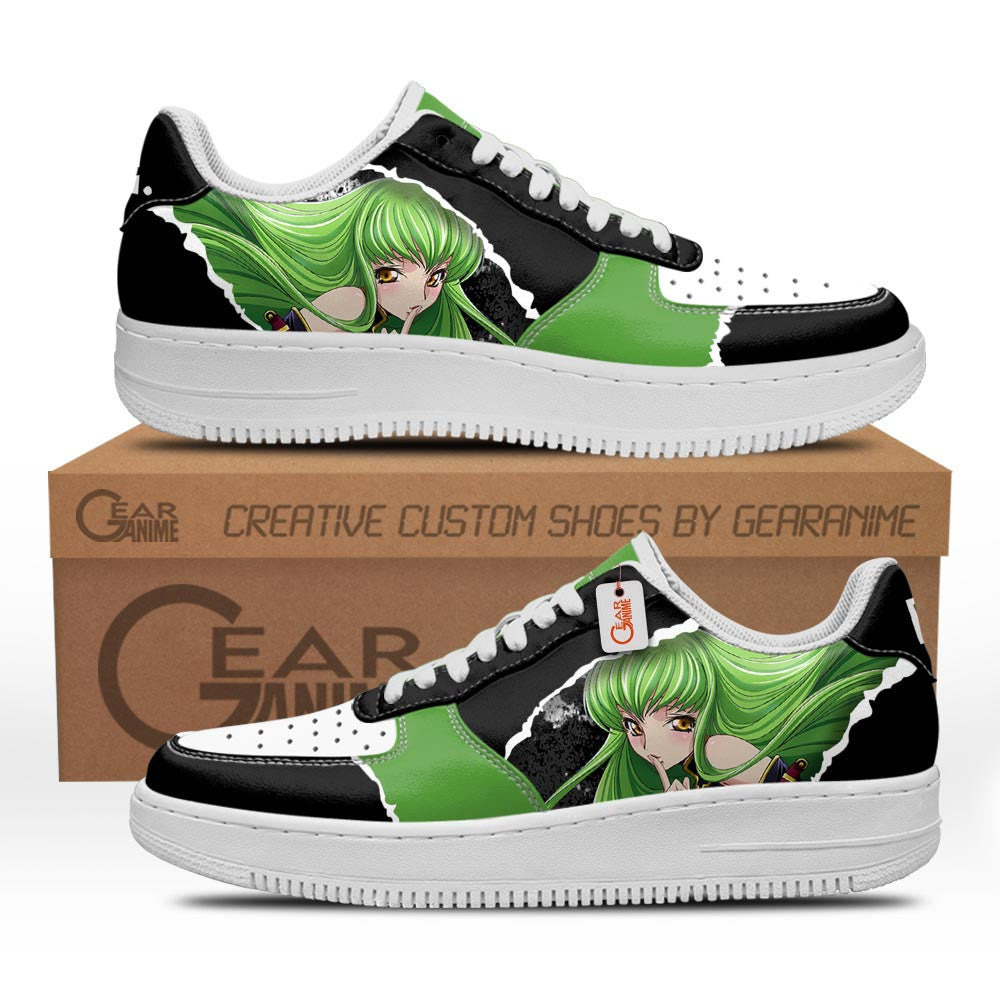 Baskets Anime C.C. en Cuir Chaussures Basses Unisexes Anime Manga