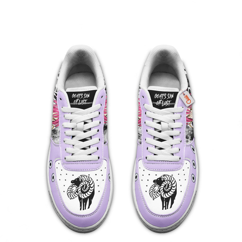 Baskets Anime Gowther Goat's Sin of Lust en Cuir Chaussures Basses Unisexes Anime Manga