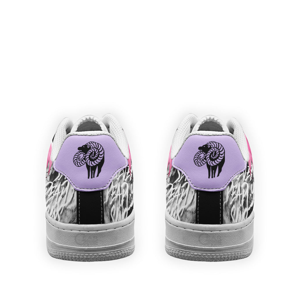 Baskets Anime Gowther Goat's Sin of Lust en Cuir Chaussures Basses Unisexes Anime Manga