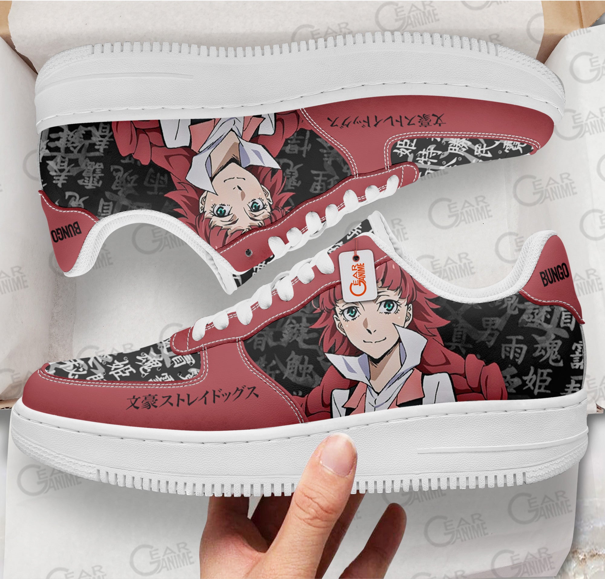Baskets Anime Lucy Maud Montgomery en Cuir Chaussures Basses Unisexes Anime Manga