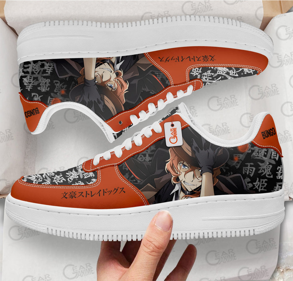 Baskets Anime Chuya Nakahara en Cuir Chaussures Basses Unisexes Anime Manga