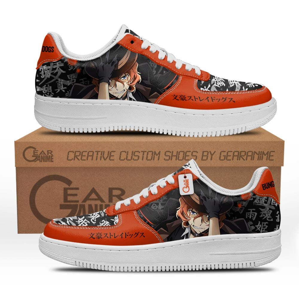 Baskets Anime Chuya Nakahara en Cuir Chaussures Basses Unisexes Anime Manga
