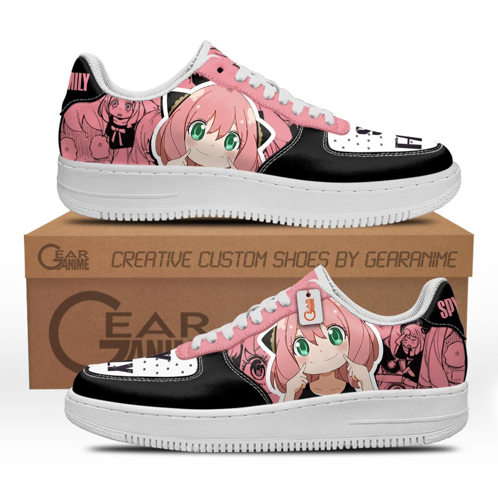 Baskets Anime Anya Forger en Cuir Chaussures Basses Unisexes Anime Manga
