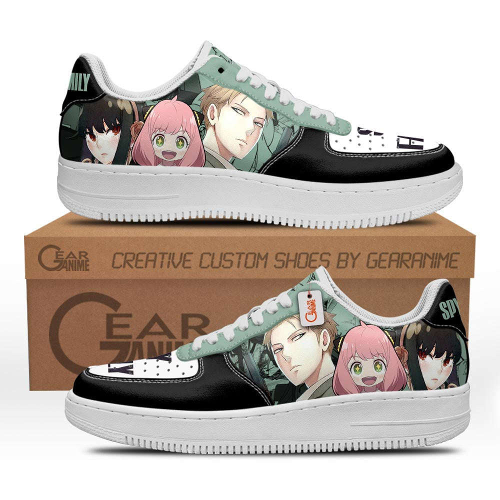 Baskets Anime Forger Family en Cuir Chaussures Basses Unisexes Anime Manga