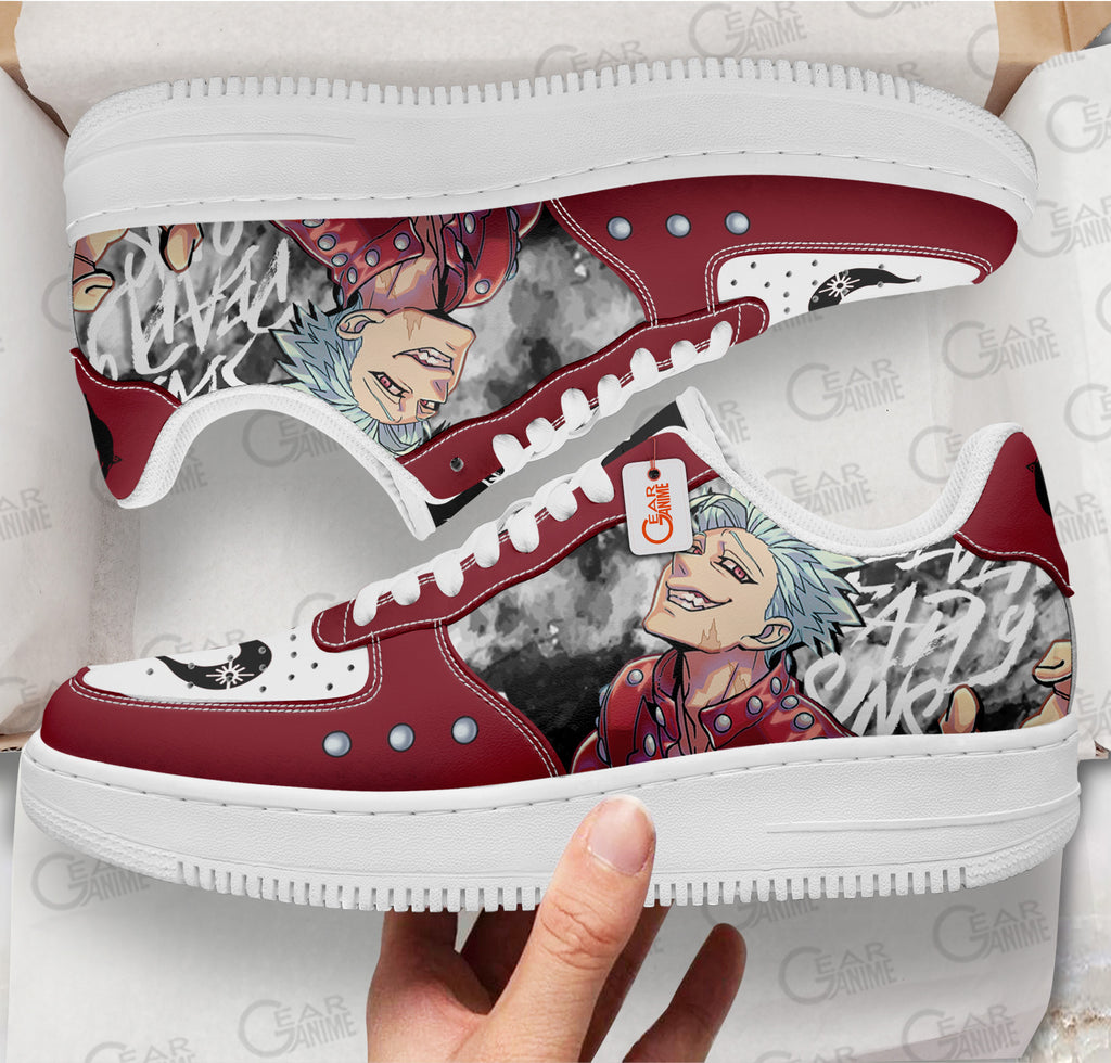 Baskets Anime Ban Fox's Sin of Greed en Cuir Chaussures Basses Unisexes Anime Manga