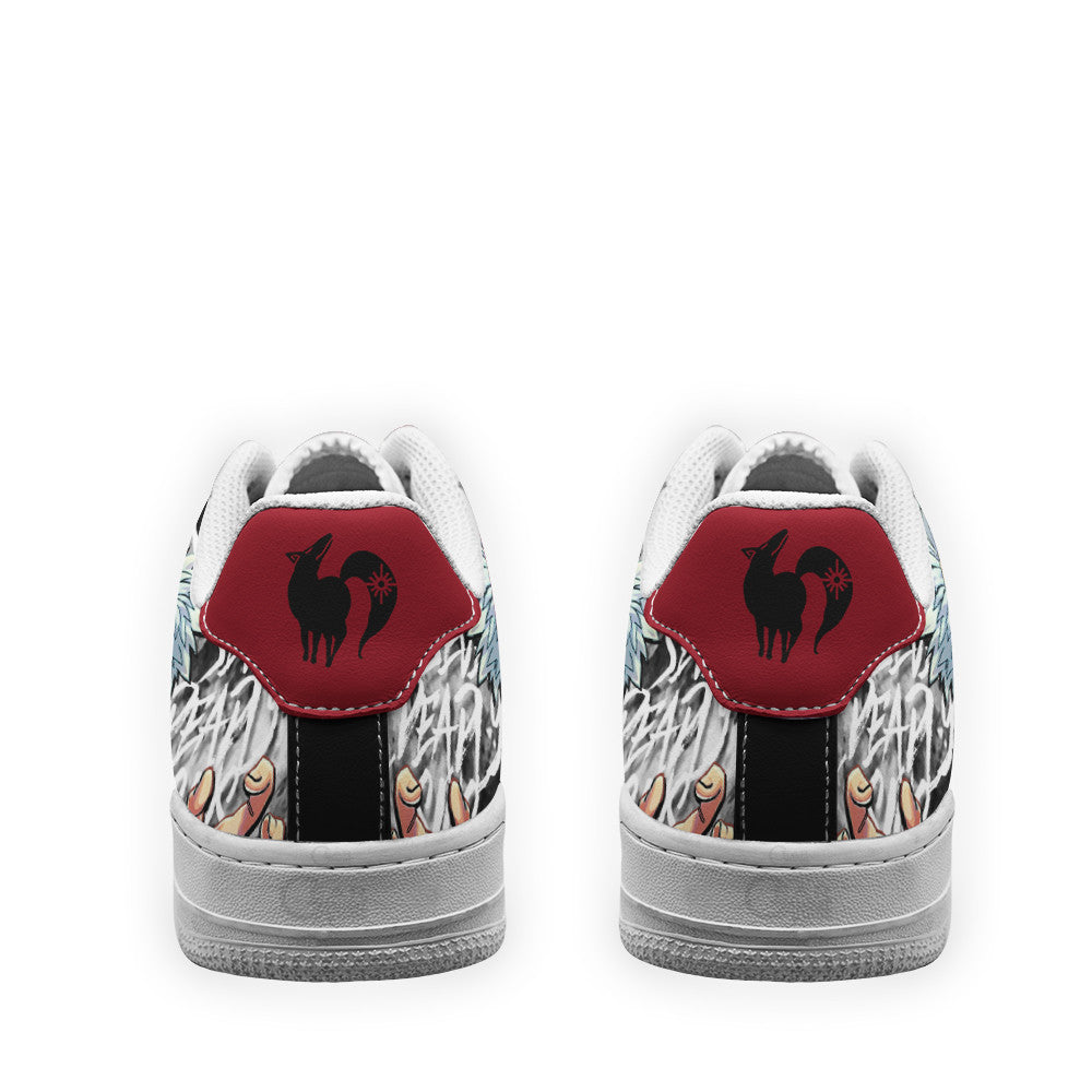 Baskets Anime Ban Fox's Sin of Greed en Cuir Chaussures Basses Unisexes Anime Manga