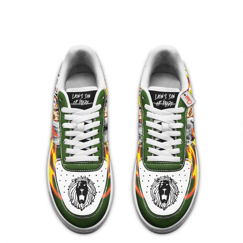 Baskets Anime Escanor Lion's Sin of Pride en Cuir Chaussures Basses Unisexes Anime Manga
