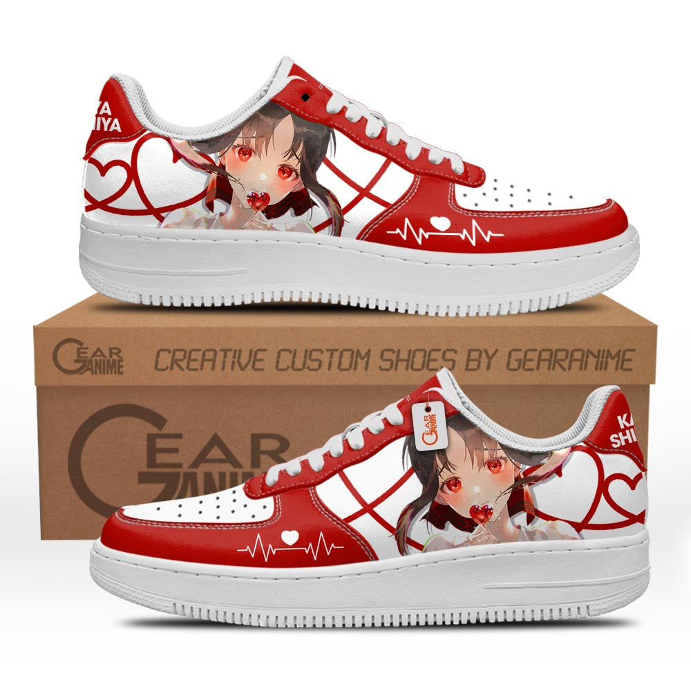 Baskets Anime Kaguya Shinomiya en Cuir Chaussures Basses Unisexes Anime Manga
