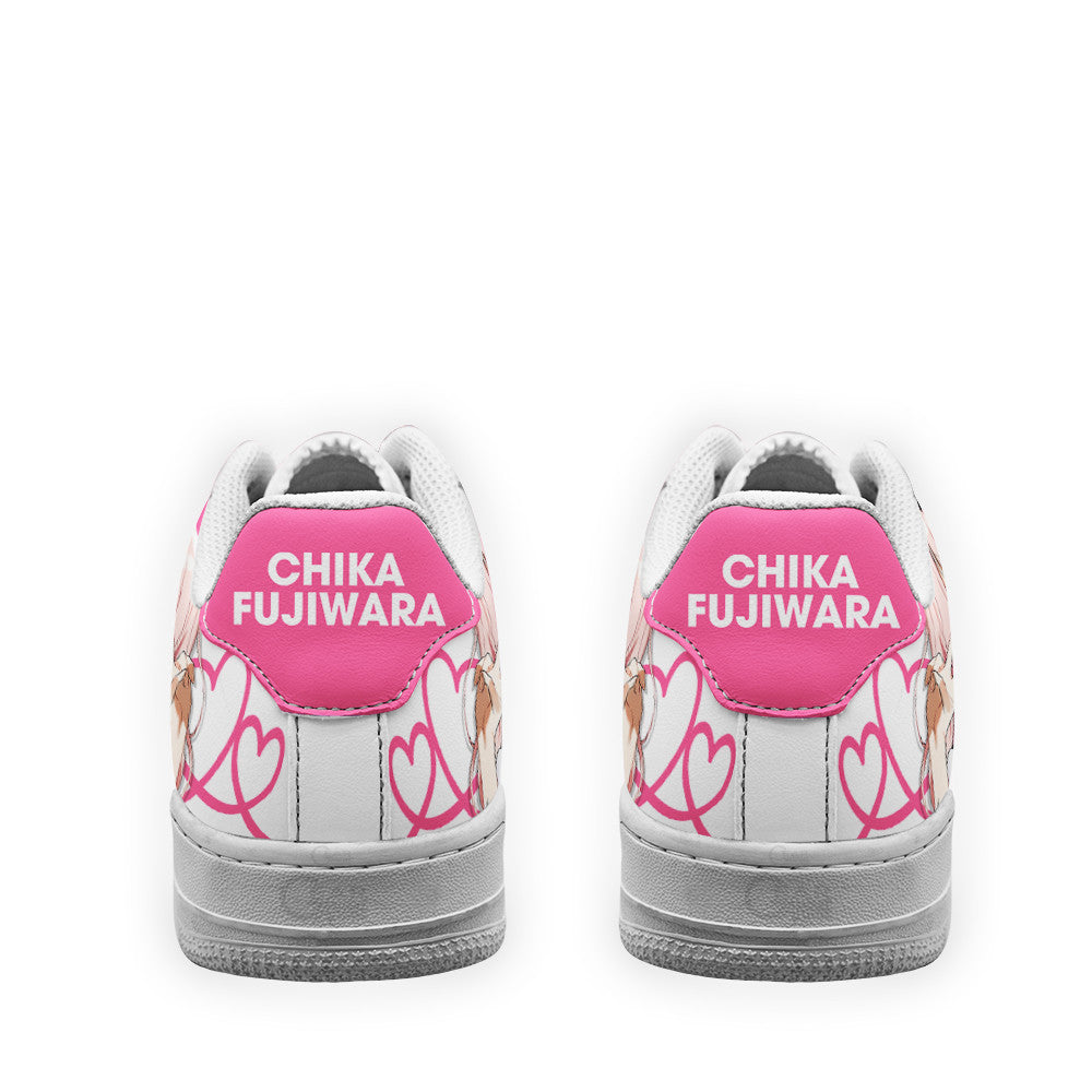 Baskets Anime Chika Fujiwara en Cuir Chaussures Basses Unisexes Anime Manga
