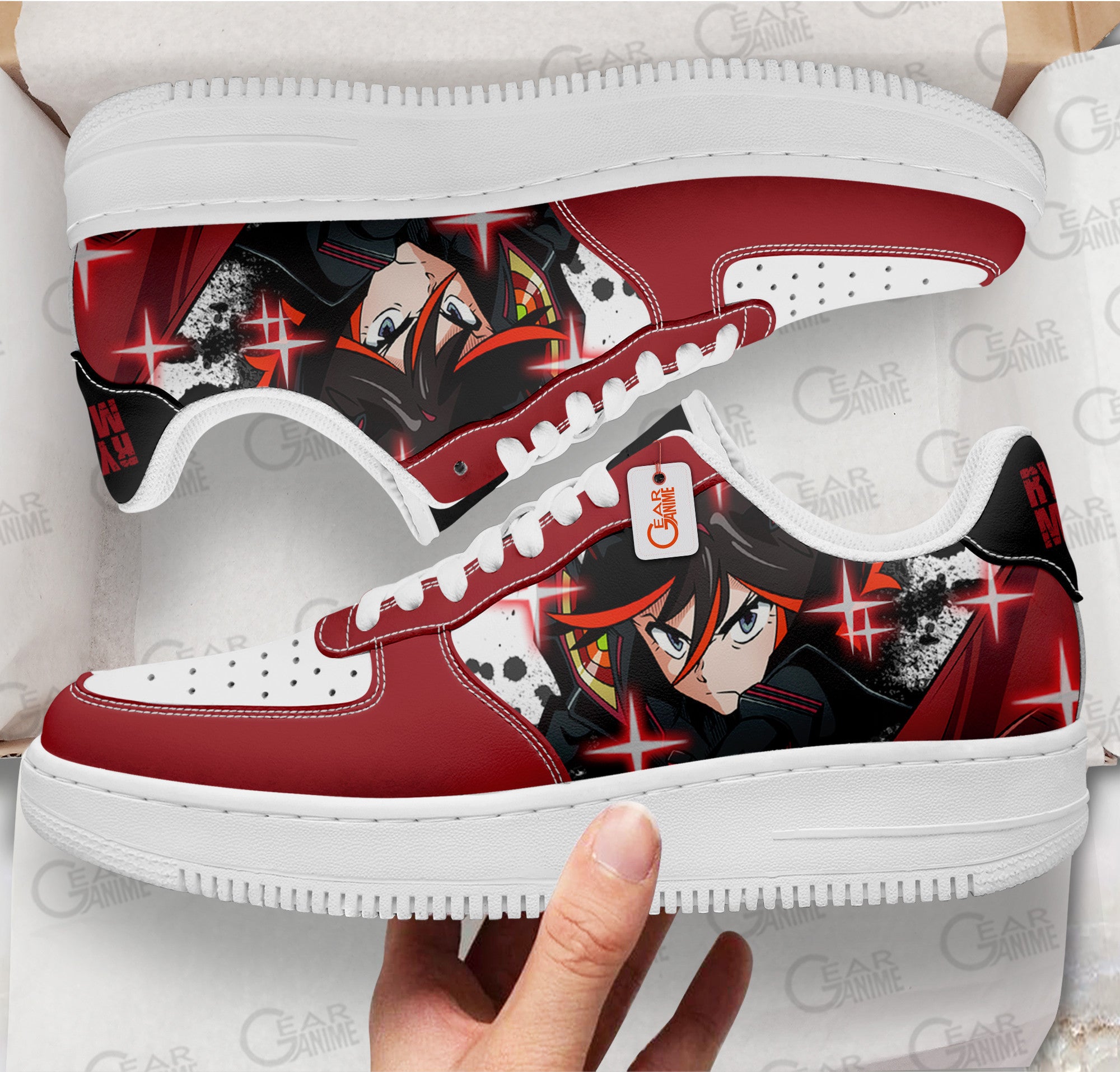 Baskets Anime Ryuko Matoi en Cuir Chaussures Basses Unisexes Anime Manga
