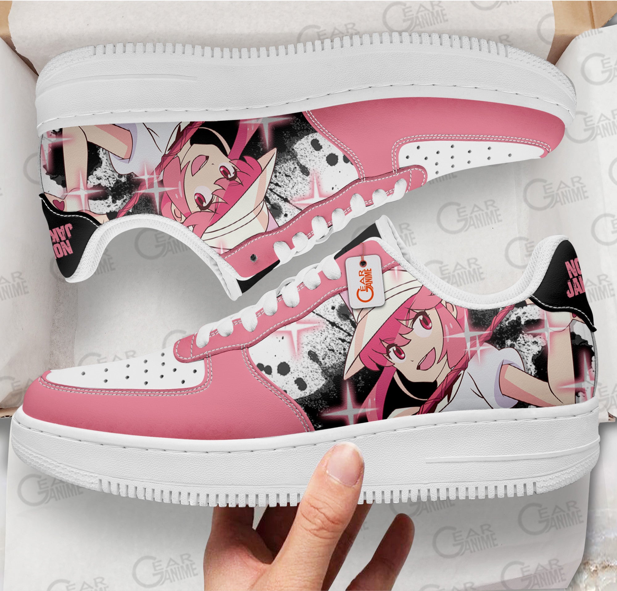 Baskets Anime Nonon Jakuzure en Cuir Chaussures Basses Unisexes Anime Manga